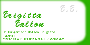 brigitta ballon business card
